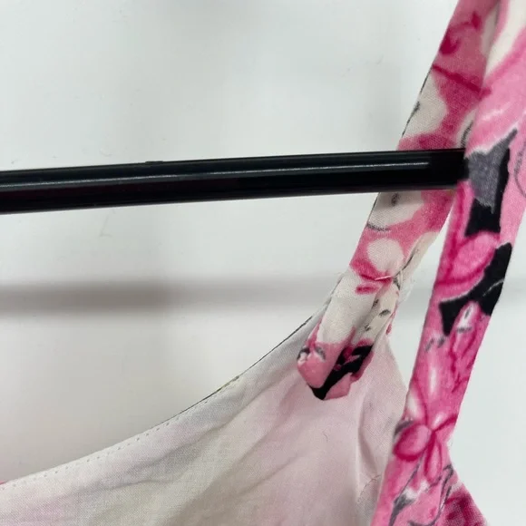 Talbots Floral Womens Midi Spring Imported Lined Zip Colorful *Flaw Dress 8 - Picture 6 of 11